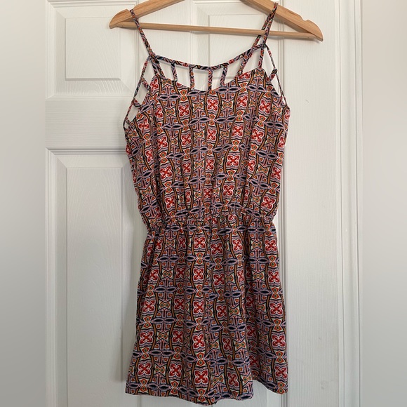 Xhilaration Pants - Xhilaration Orange Print Romper